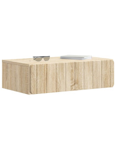 Tavolino da Parete Laterale Rovere Sonoma 59 x 34,5 x 17 cm 2