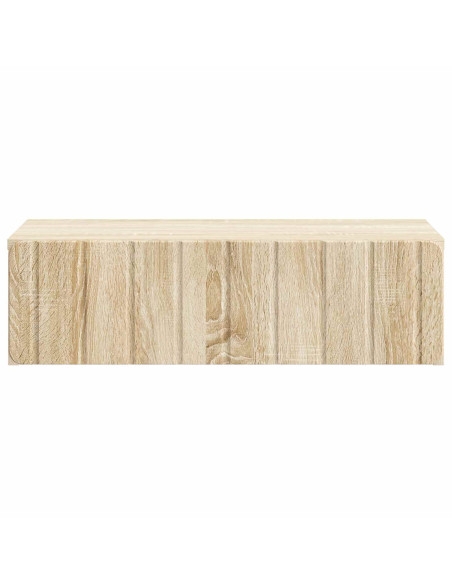 Tavolino da Parete Laterale Rovere Sonoma 59 x 34,5 x 17 cm
