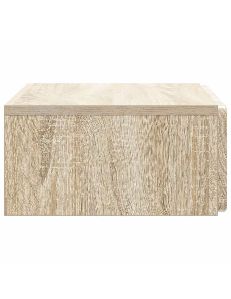 Tavolino da Parete Laterale Rovere Sonoma 59 x 34,5 x 17 cm