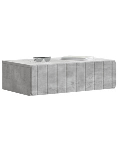 Tavolino da Parete Laterale Grigio Cemento 59 x 34,5 x 17 cm 2