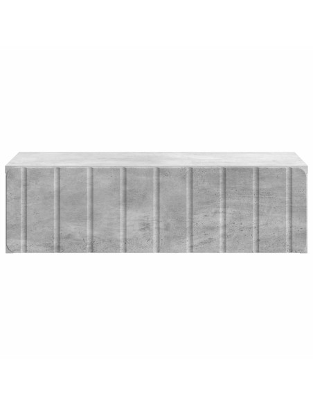 Tavolino da Parete Laterale Grigio Cemento 59 x 34,5 x 17 cm