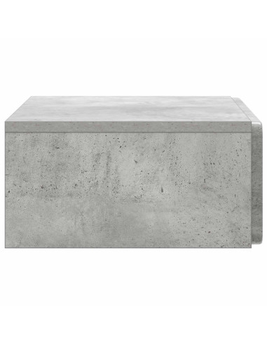 Tavolino da Parete Laterale Grigio Cemento 59 x 34,5 x 17 cm
