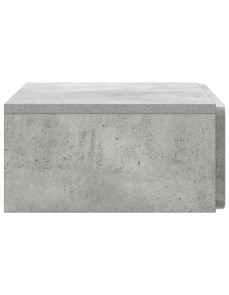 Tavolino da Parete Laterale Grigio Cemento 59 x 34,5 x 17 cm