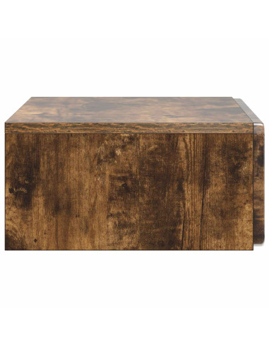 Tavolino da Parete Laterale Rovere Fumo 59 x 34,5 x 17 cm