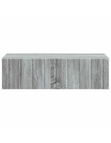 Tavolino da Parete Laterale Grigio Sonoma 59 x 34,5 x 17 cm