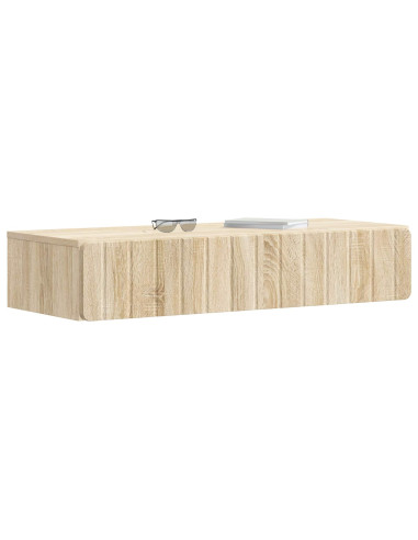 Tavolino da Parete Laterale Rovere Sonoma 87,5 x 34,5 x 17 cm