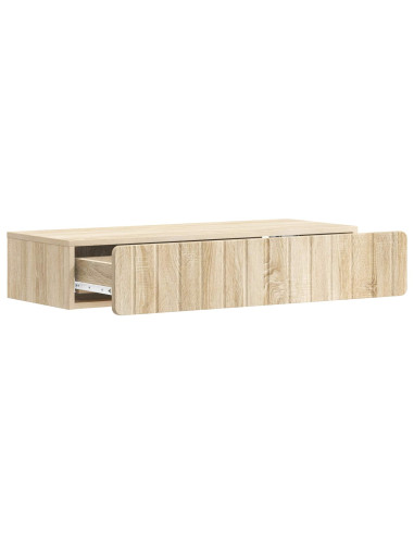 Tavolino da Parete Laterale Rovere Sonoma 87,5 x 34,5 x 17 cm