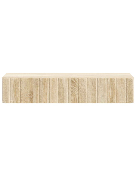 Tavolino da Parete Laterale Rovere Sonoma 87,5 x 34,5 x 17 cm