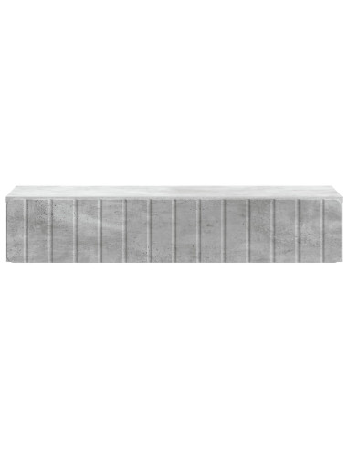 Tavolino da Parete Laterale Grigio Cemento 87,5 x 34,5 x 17 cm