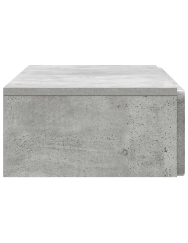 Tavolino da Parete Laterale Grigio Cemento 87,5 x 34,5 x 17 cm