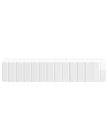 Tavolino da Parete Laterale Bianco Lucido 87,5 x 34,5 x 17 cm