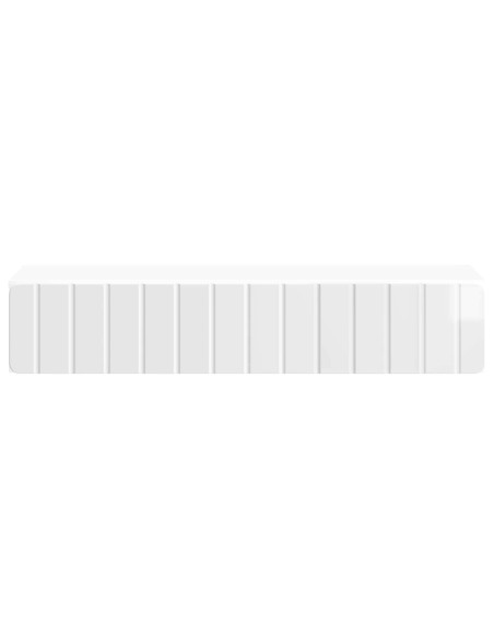 Tavolino da Parete Laterale Bianco Lucido 87,5 x 34,5 x 17 cm