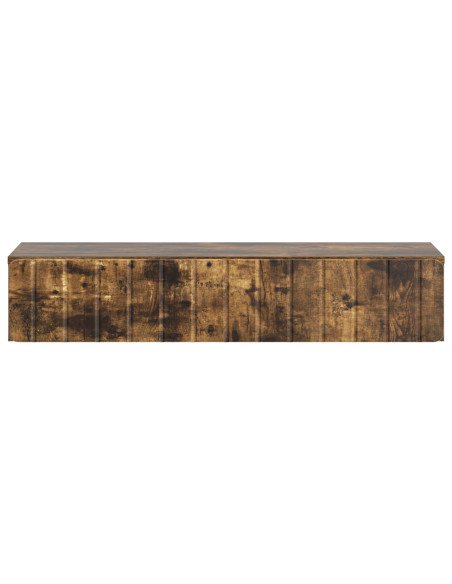 Tavolino da Parete Laterale Rovere Fumo 87,5 x 34,5 x 17 cm