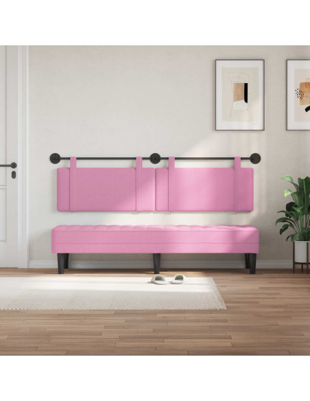 Testata appesa Montaggio a parete Rosa 170 x 55 x 5 cm Tessuto