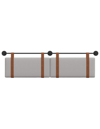 Testata appesa Grigio Nuvola 170 x 55 x 5 cm PU Antico