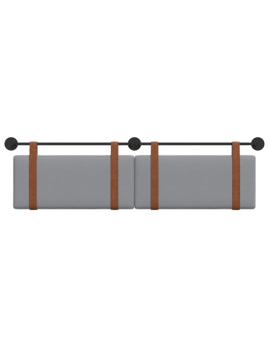 Testata appesa Grigio chiaro 170 x 55 x 5 cm PU Antico