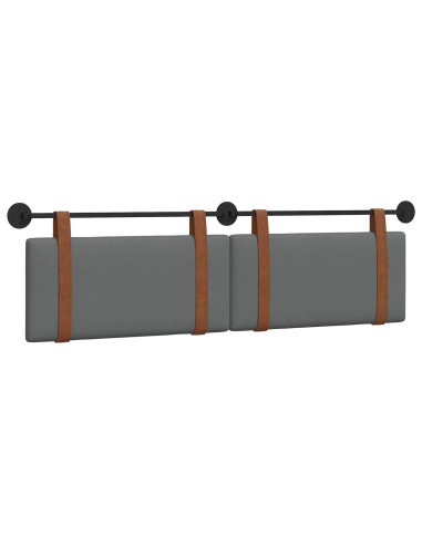 Testata appesa Grigio scuro 170 x 55 x 5 cm PU Antico