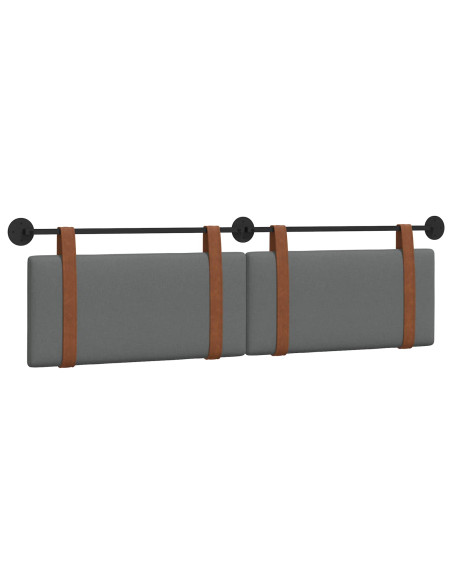 Testata appesa Grigio scuro 170 x 55 x 5 cm PU Antico