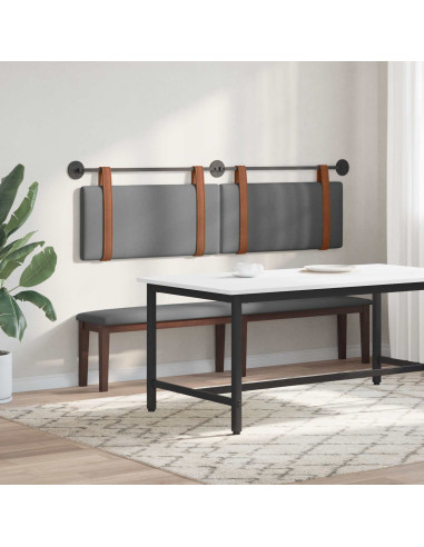 Testata appesa Grigio scuro 170 x 55 x 5 cm PU Antico