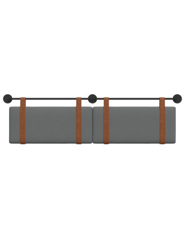 Testata appesa Grigio scuro 170 x 55 x 5 cm PU Antico