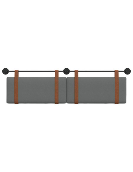 Testata appesa Grigio scuro 170 x 55 x 5 cm PU Antico