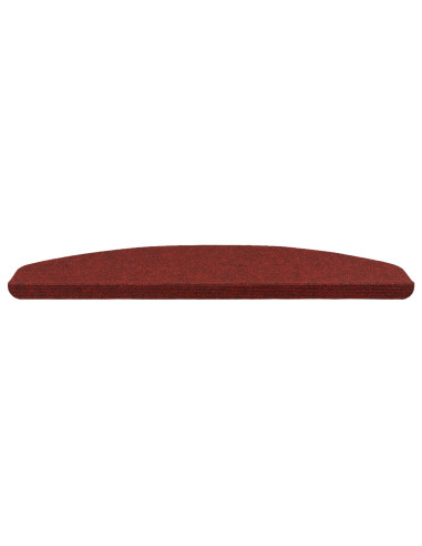 Tappetini per scale autoadesivi 15 pcs Rosso 80 x 28 x 3,5 cm