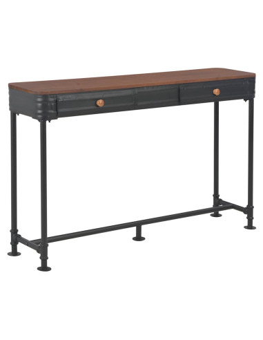 Tavolo Consolle 2 Cassetti 120x30x75 cm in Massello di Abete