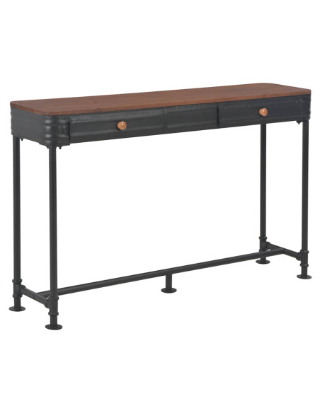 Tavolo Consolle 2 Cassetti 120x30x75 cm in Massello di Abete