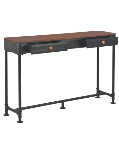 Tavolo Consolle 2 Cassetti 120x30x75 cm in Massello di Abete