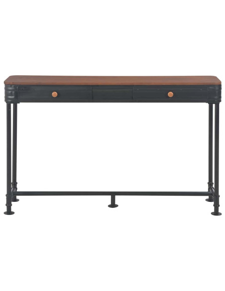 Tavolo Consolle 2 Cassetti 120x30x75 cm in Massello di Abete