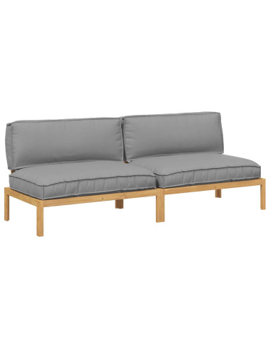 Set di divani Grigio 240 x 92 x 69 cm Legno di Acacia Massello
