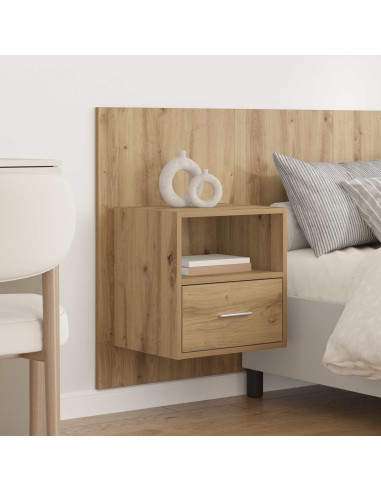 Testata con Comodino 3 pcs Rovere artigianale Legno multistrato