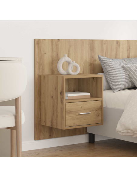 Testata con Comodino 3 pcs Rovere artigianale Legno multistrato