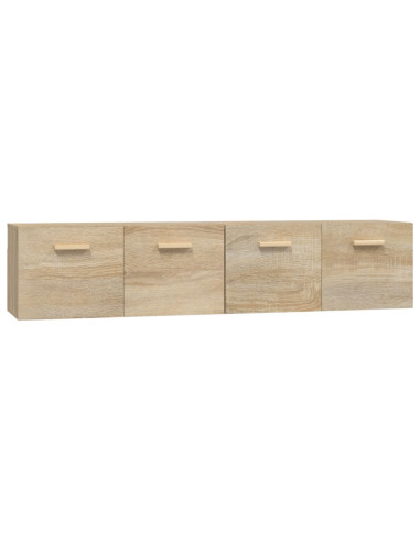 Mobili Parete 2 pz Rovere Sonoma 80x35x36,5cm Legno Multistrato