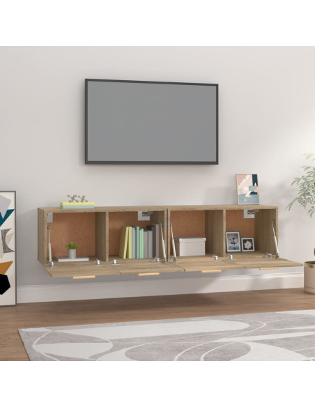Mobili Parete 2 pz Rovere Sonoma 80x35x36,5cm Legno Multistrato