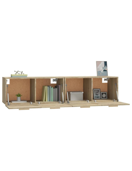 Mobili Parete 2 pz Rovere Sonoma 80x35x36,5cm Legno Multistrato