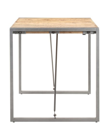 Tavolo da Pranzo 140x70x75 cm in Legno Massello di Mango Grezzo