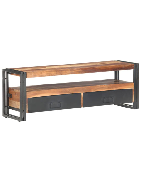 Mobile TV 120x30x40 cm in Legno Massello con Finitura Sheesham