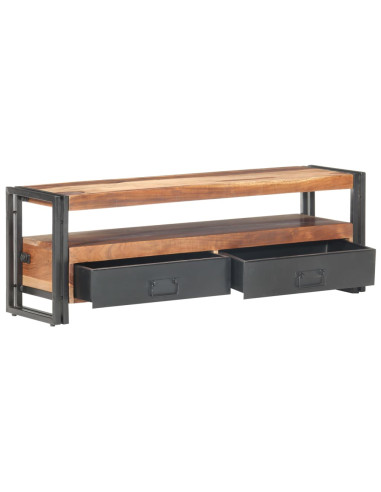 Mobile TV 120x30x40 cm in Legno Massello con Finitura Sheesham