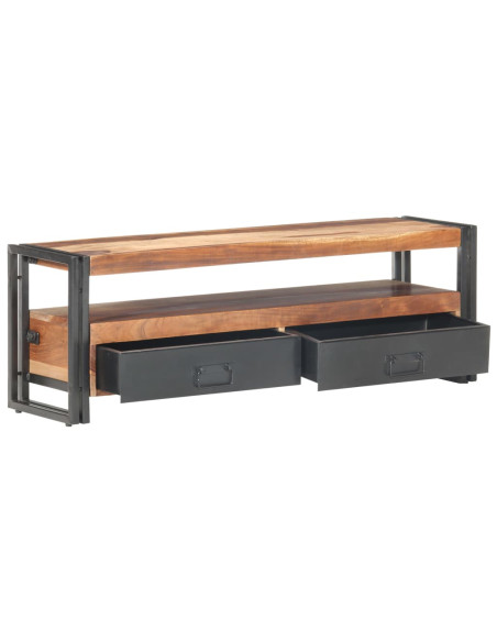 Mobile TV 120x30x40 cm in Legno Massello con Finitura Sheesham