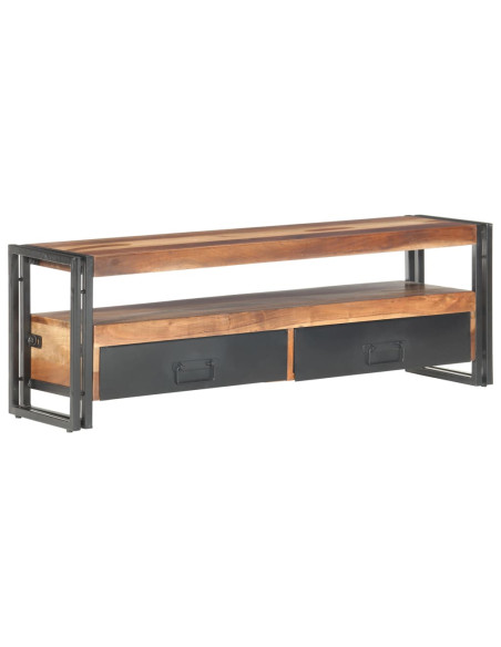 Mobile TV 120x30x40 cm in Legno Massello con Finitura Sheesham