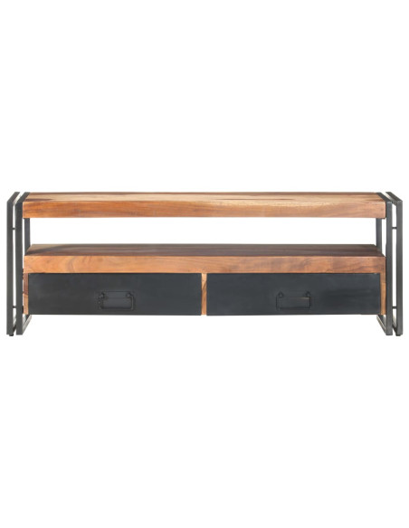 Mobile TV 120x30x40 cm in Legno Massello con Finitura Sheesham