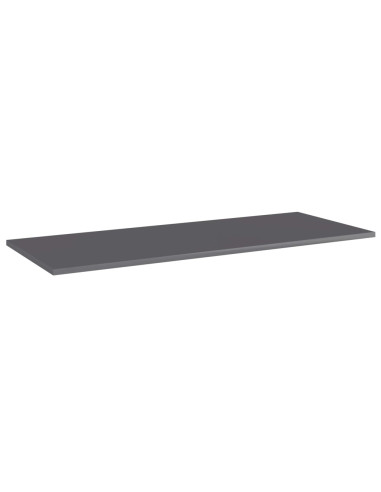 Ripiani per Libreria 4pz Grigio Lucido 100x40x1,5cm Multistrato