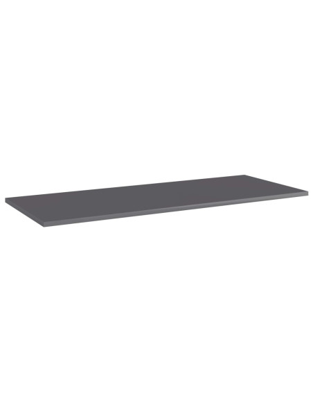 Ripiani per Libreria 4pz Grigio Lucido 100x40x1,5cm Multistrato