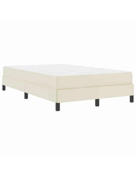 Struttura del letto con materasso Crema 120 x 200 cm Tessuto