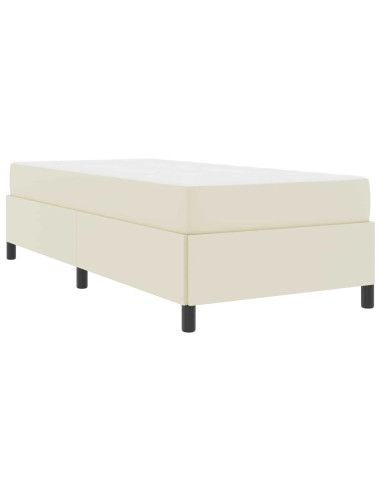 Struttura del letto con materasso Crema 80 x 200 cm Tessuto