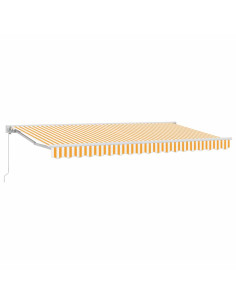 Tenda Retrattile Giallo e Bianco 350 x 200 cm 2