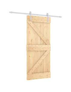 Porta scorrevole Naturale e Bianco 90 x 210 cm 2