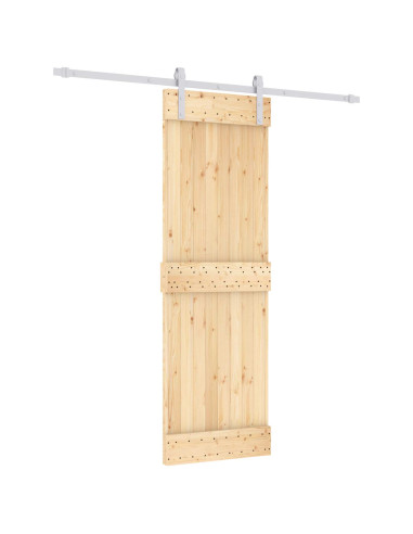 Porta scorrevole Naturale e Bianco 70 x 210 cm