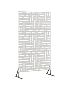 Schermo per Privacy Grigio 100 x 50 x 180 cm Acciaio 2